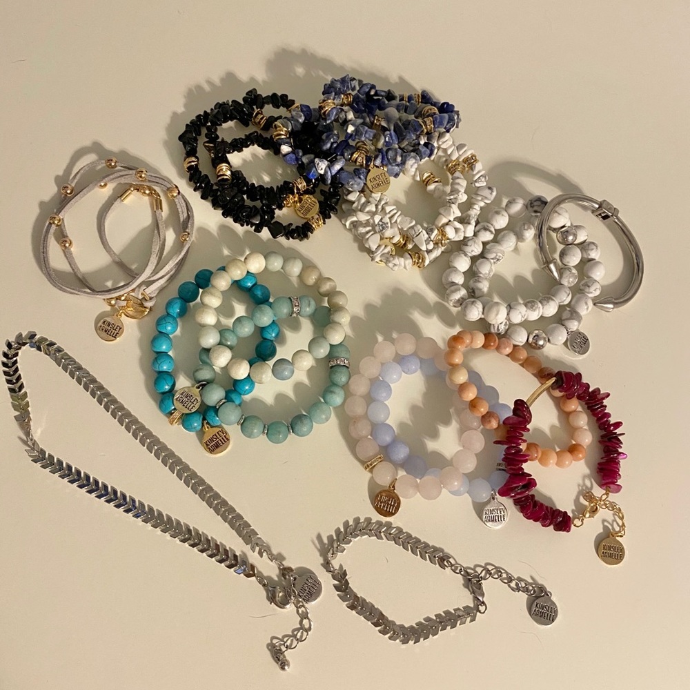 Kinsley Armelle Lot of 21 bracelets & choker